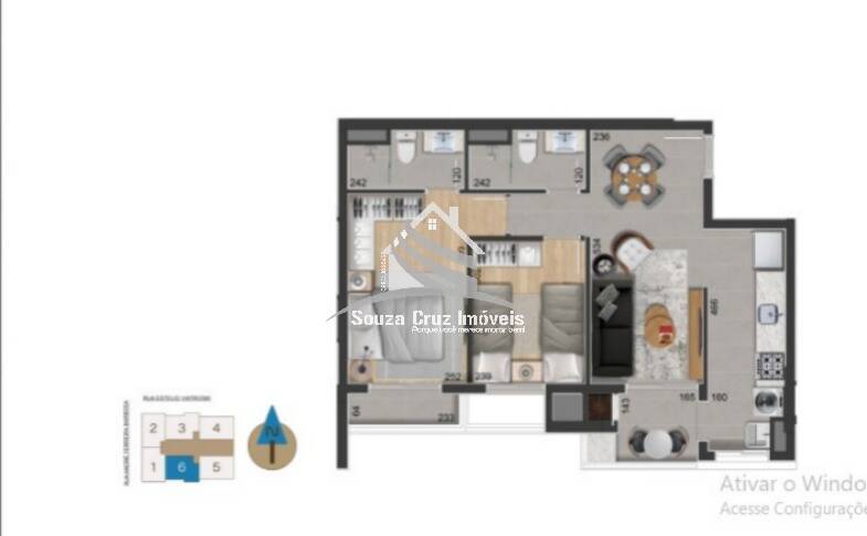 Apartamento, 2 quartos, 60 m² - Foto 3